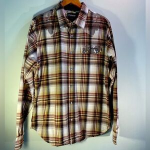 Billabong plaid button down men’s shirt